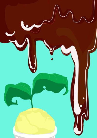 チョコミントアイス