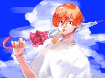 厚塗りイラスト①