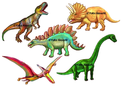 恐竜のデザインプリント用のイラスト