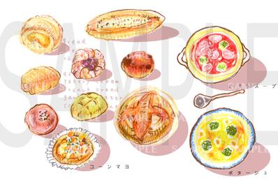 水彩で挿絵を描きます フード 食べ物 リアル イラスト 写実 クラウドソーシング ランサーズ