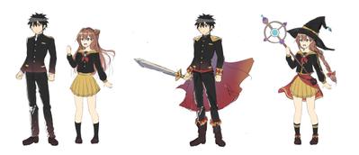 【オリジナル】現代ファンタジーラノベ風キャラクター設定画
