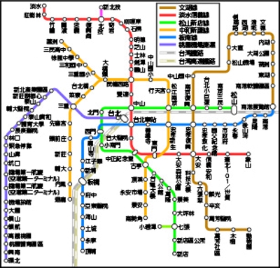 台北地下鉄路線図
