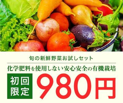 「野菜の宅配」広告バナーサンプル