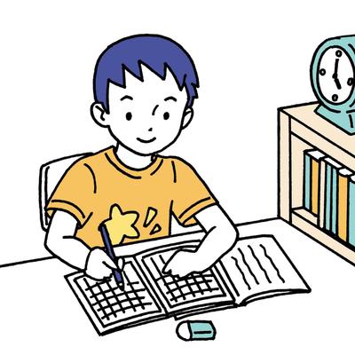 勉強する男の子