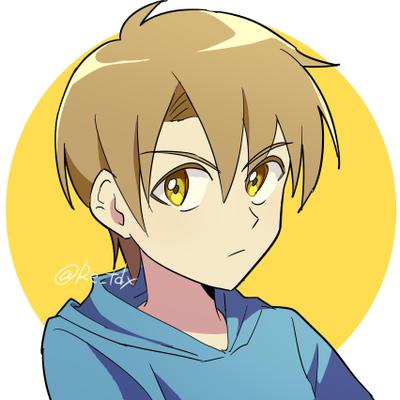 かわいいアニメ風イラスト　SNS,プロフィールアイコン　男の子