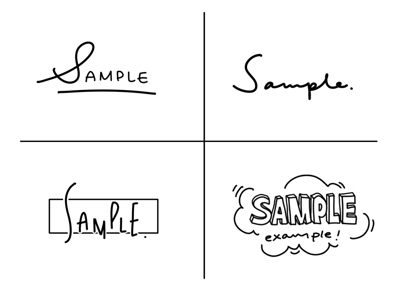 ロゴ「sample」