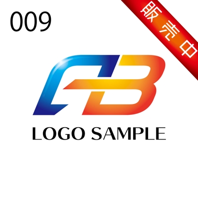 ロゴ販売用【009】アルファベットA+Bをモチーフにしたロゴ