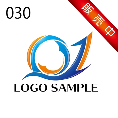 ロゴ販売用【030】数字の0、1、アルファベットのOをモチーフにしたロゴです。