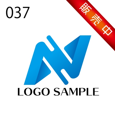 ロゴ販売用【037】アルファベットのNをモチーフにしたロゴです。