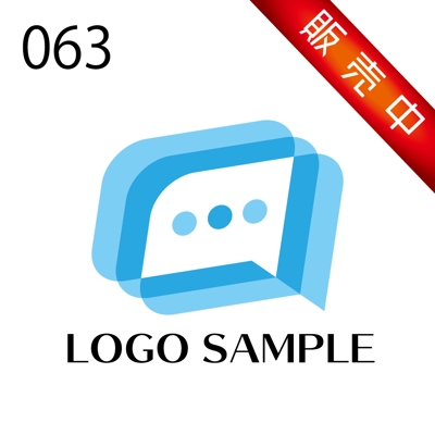 ロゴ販売用【063】吹き出し、会話、トーク、コミュニケーションをイメージしたロゴです。