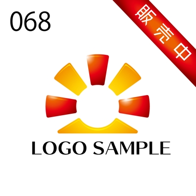 ロゴ販売用【068】太陽、朝日、夕日、光をモチーフにしたロゴです。