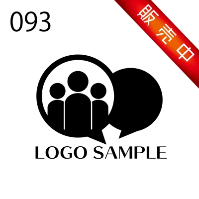 ロゴ販売用【093】トーク、フキダシ、コミュニティをイメージしたシンプルなシンボリックロゴです。