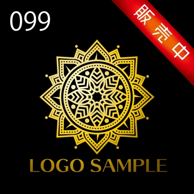 ロゴ販売用【099】曼荼羅、蓮、花、植物、紋様をモチーフにしたロゴです。