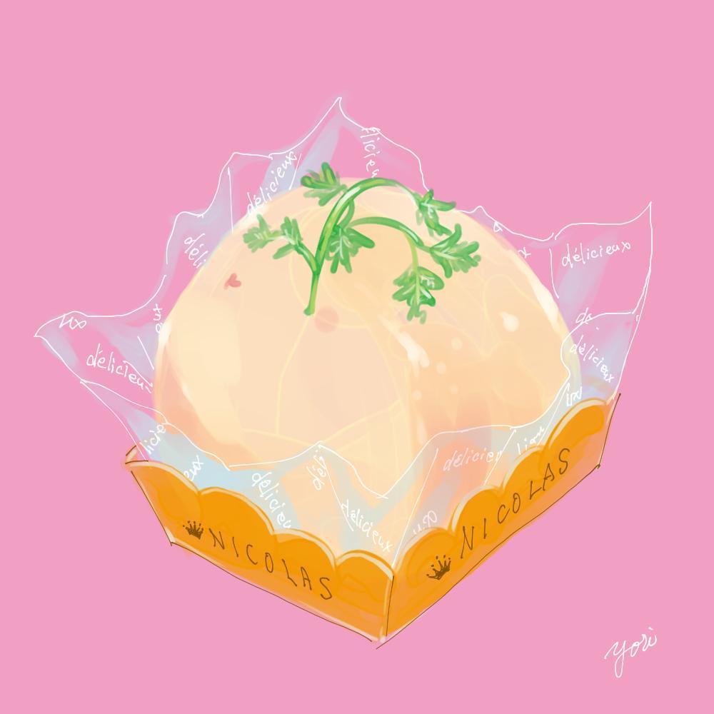桃のケーキ