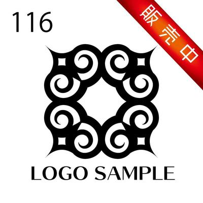 ロゴ販売用【116】アイヌの伝統的な模様のロゴ