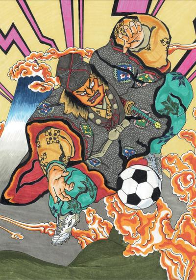 柴崎岳選手レガースイラスト制作