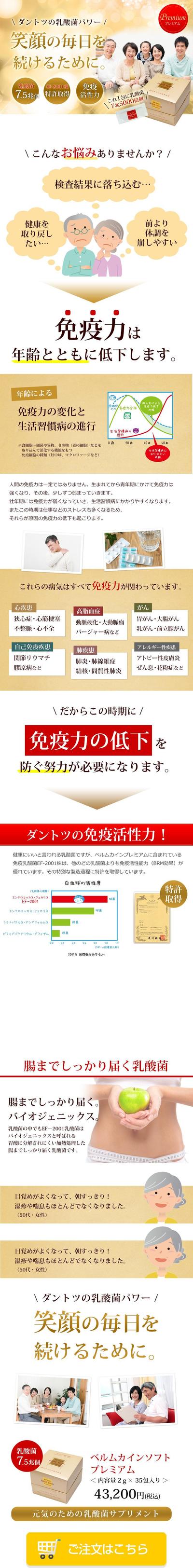 サプリメントのランディングページ