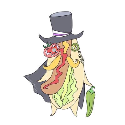 ホットドック屋さんのキャラクター製作