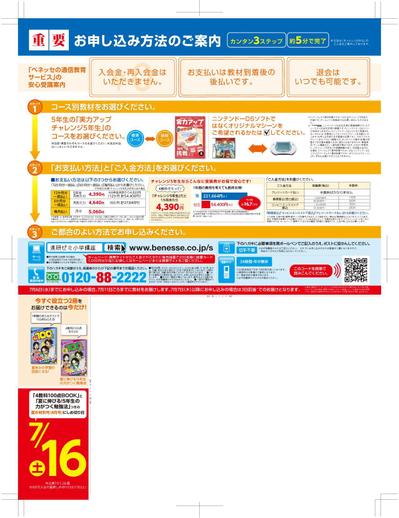 通信教育会社　応募ハガキ