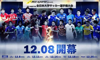 大学サッカーの大会のメインビジュアル