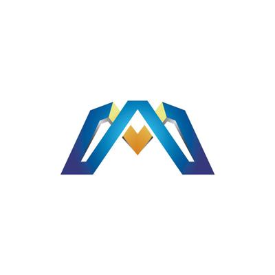 「M」と「D」をモチーフにしたシンボルロゴ