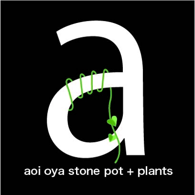 aoi oya stone pot + plants　ロゴ作成