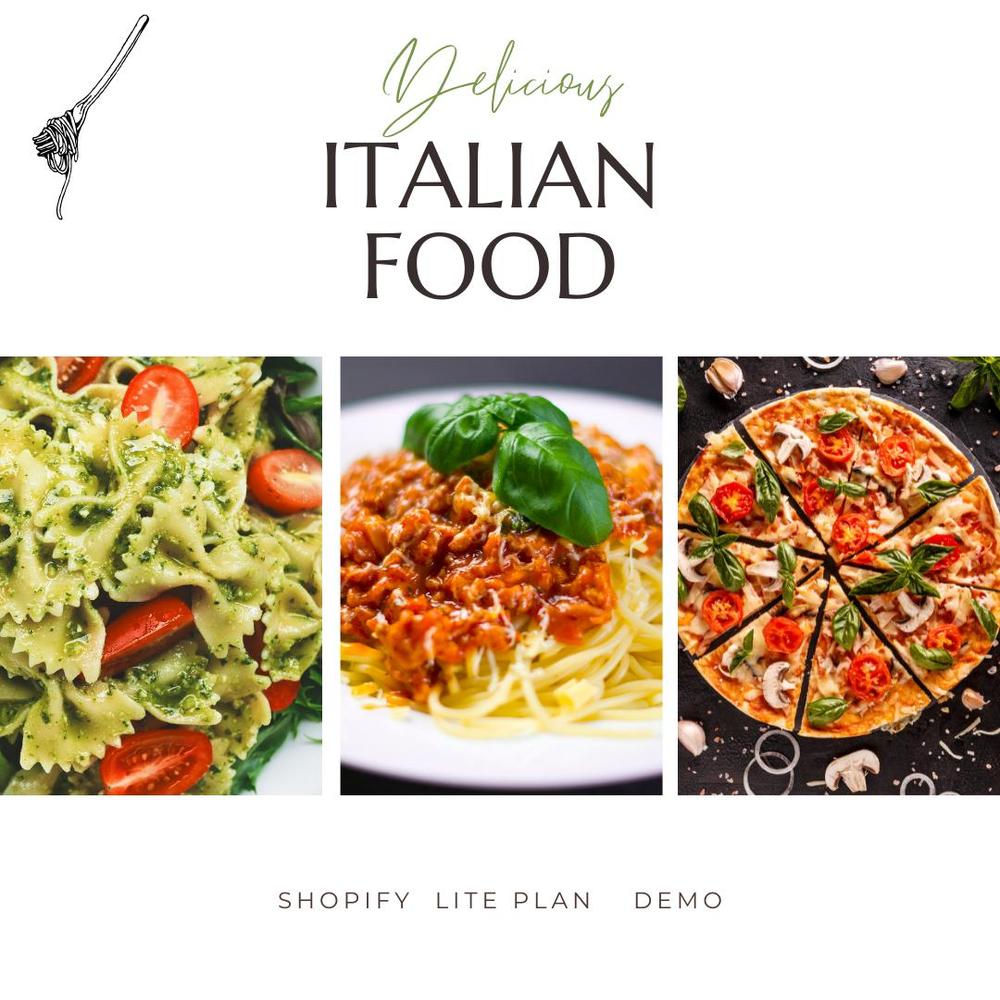 Shopify LITEプランにてイタリアンのオンラインショップ