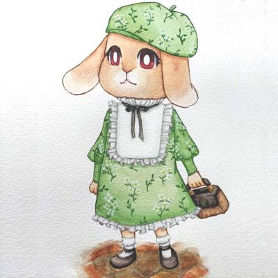 水彩画 ‐うさぎ‐