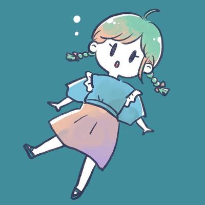 ぷかぷか浮かぶ女の子