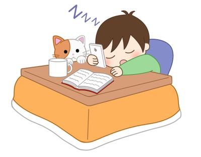 寝落ちイラスト