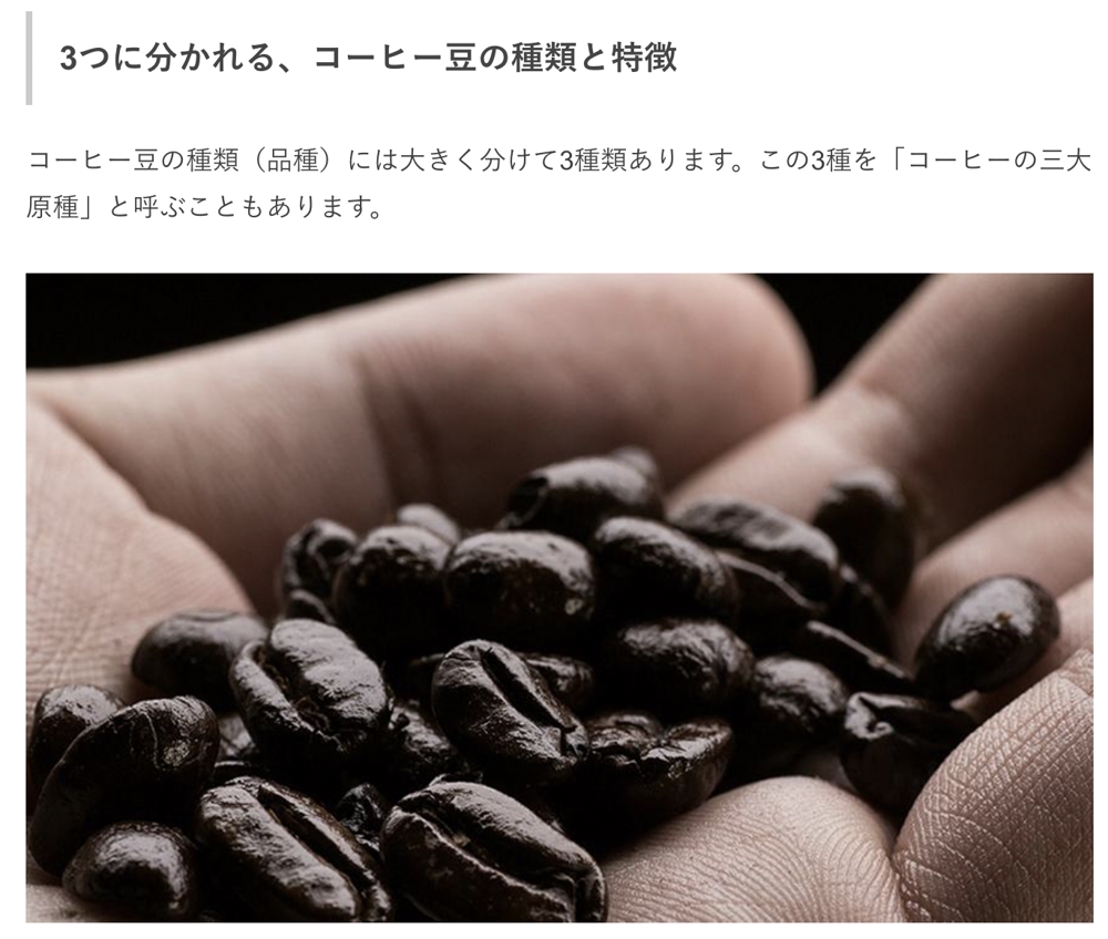「初めて学ぶ、コーヒー豆の種類と特徴／プロ直伝！コーヒーの楽しみ方 vol.3」記事作成
