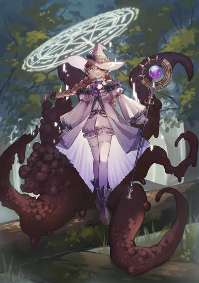 ソーシャルゲームのカードイラストを想定したイラスト
