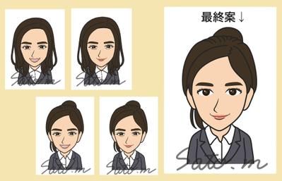 不動産会社様のスタッフプロフィールに使用するイラスト制作