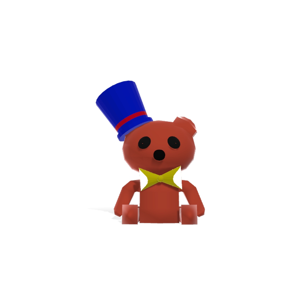 クマのぬいぐるみキャラクター（3Dモデル）