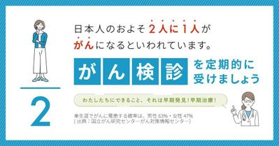 がん検診啓発用LINEバナーの制作（公益財団法人 広島県地域保健医療推進機構様）