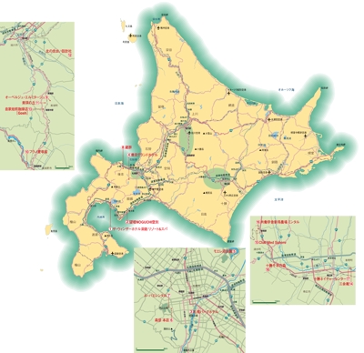 観光地図：北海道