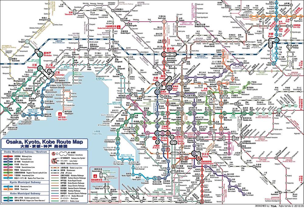 路線図：関西圏鉄道路線図 - ランサーズ