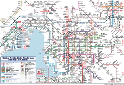 路線図：関西圏鉄道路線図