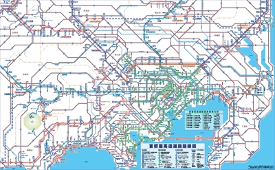 路線図：首都圏の高速・有料道路網路線図