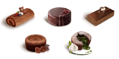 チョコレートケーキ イラスト