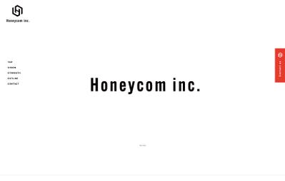 エンターティメントの下支えを担うhoneycom.incのLPタイプのコーポレートサイト