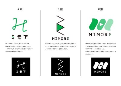 動画制作サービス「ミモア」のロゴデザイン