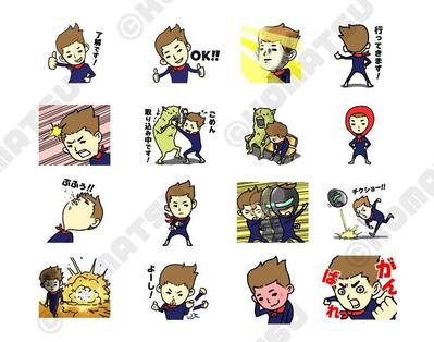 ヒーローをモチーフにしたLINEスタンプ