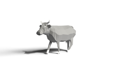 cow polygon model