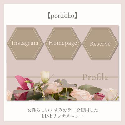 自作：LINEリッチメニュー（花屋）