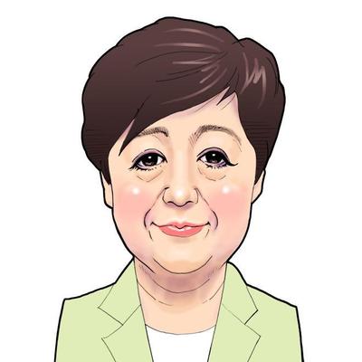 似顔絵（小池東京都知事）