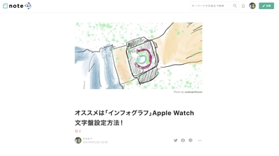 オススメは「インフォグラフ」Apple Watch 文字盤設定方法！