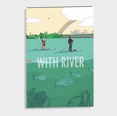「WITH RIVER」ブックカバーデザイン１