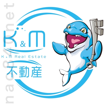 K&M不動産様　Line用イラストロゴマーク