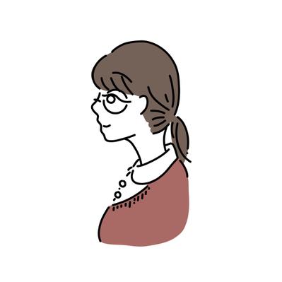 イラスト「図書館の受付」